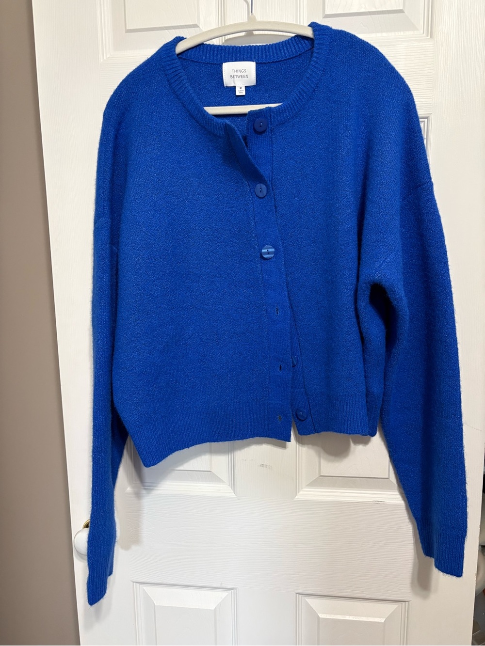 Things Between Women’s Cobalt Blue Button-Front Cardigan